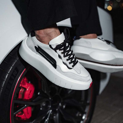 White Thick-Sole Shoes