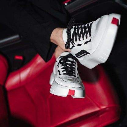 White Thick-Sole Shoes