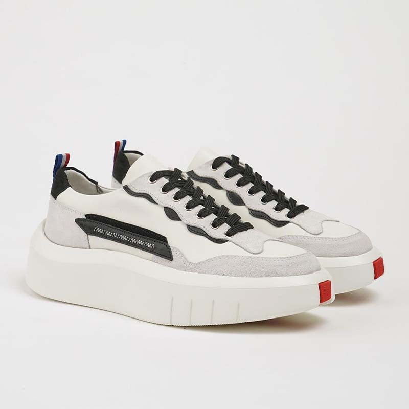 White Thick-Sole Shoes