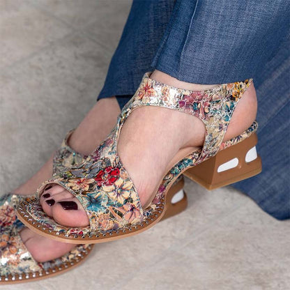 Colorful Print Sandals
