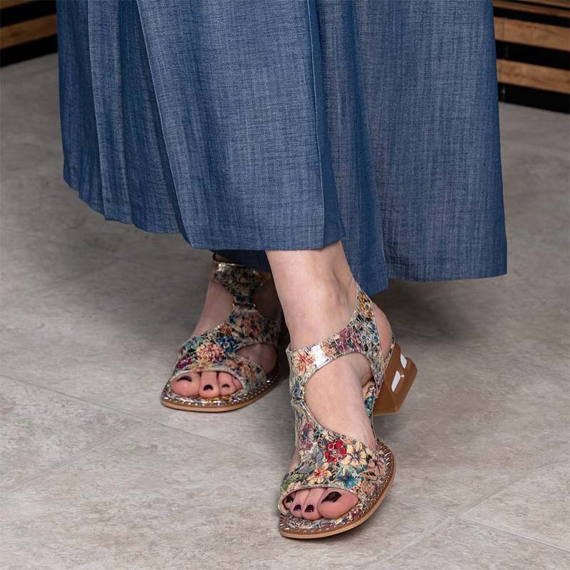 Colorful Print Sandals