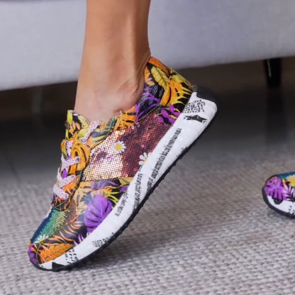Tropical Print Sneakers