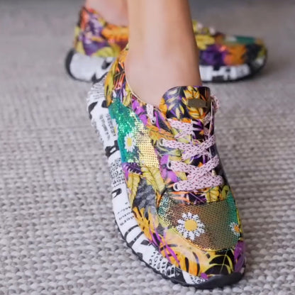 Tropical Print Sneakers