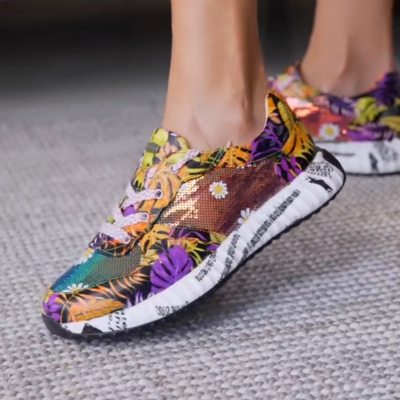 Tropical Print Sneakers