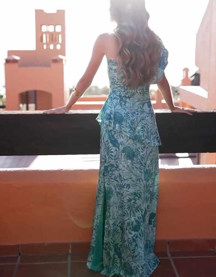 Blue One Shoulder Dress