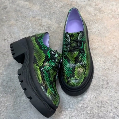 Green Print Shoes