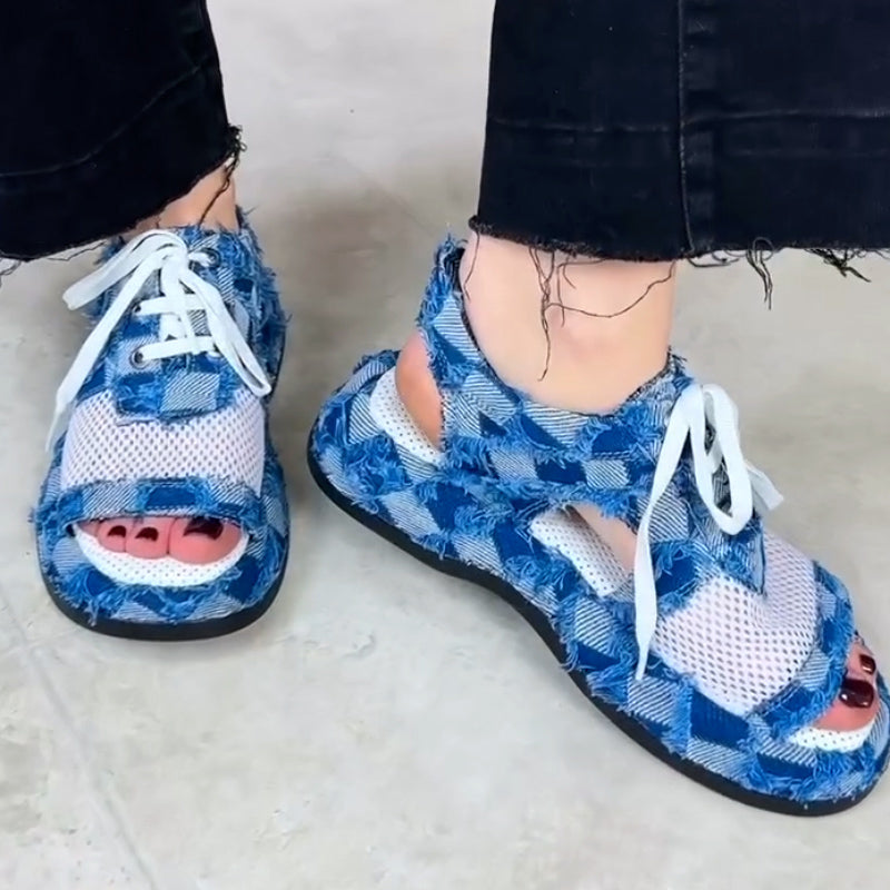 Mesh Cloth Sandals