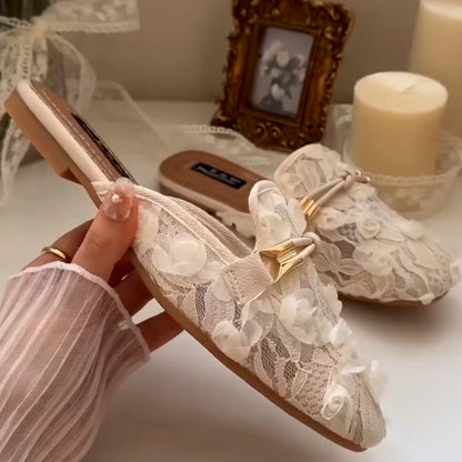 Lace Flat Slippers