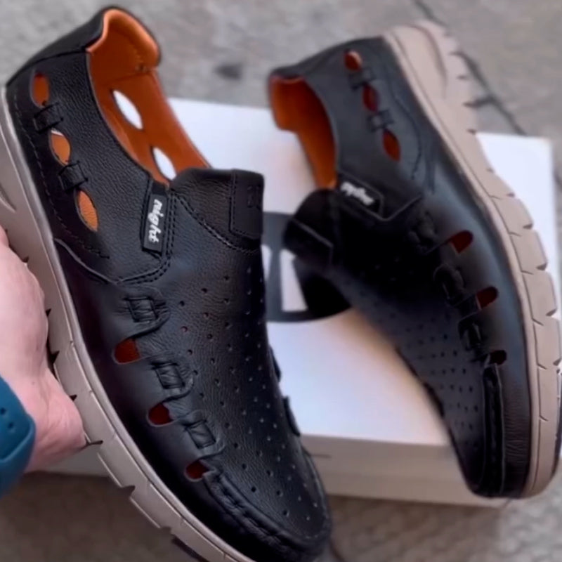 Slip-On Leather Soft Sneakers