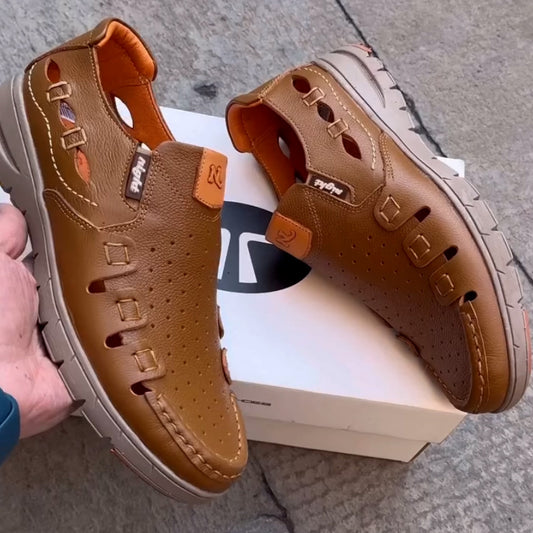 Slip-On Leather Soft Sneakers