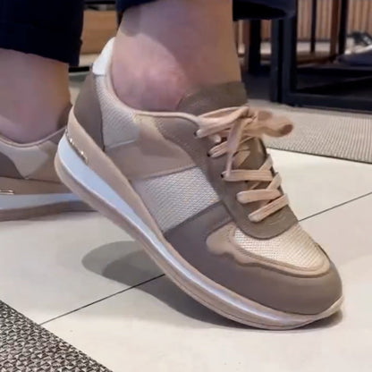 Khaki Wedge Sneakers