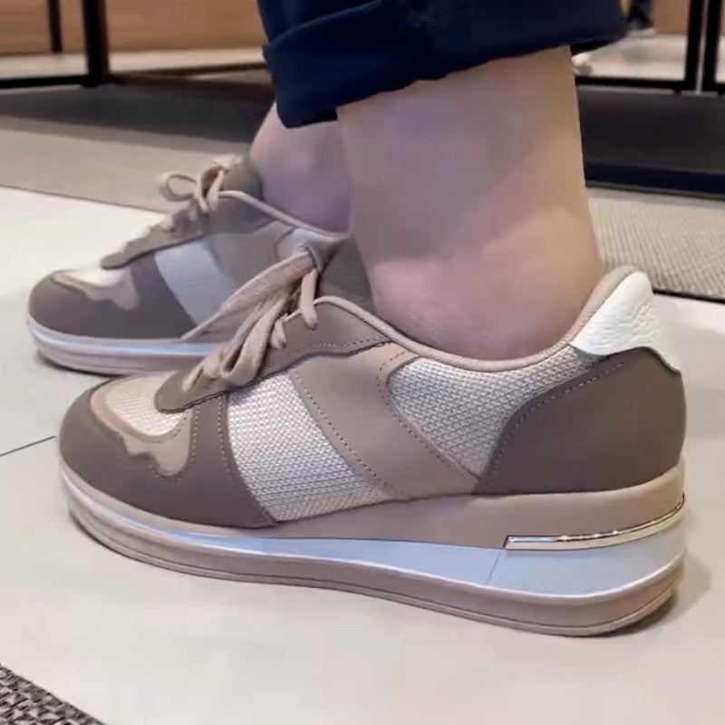 Khaki Wedge Sneakers