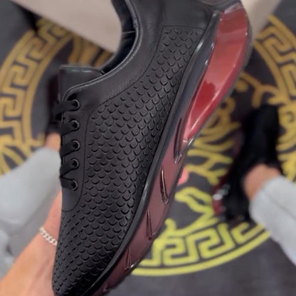 Black Air-Cushion Casual Sneakers