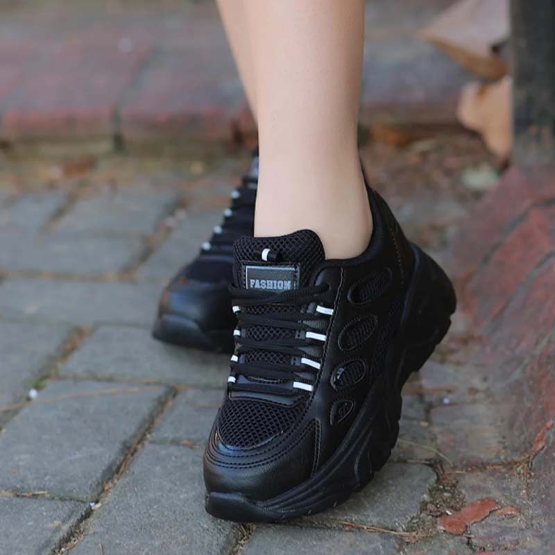 Breathable Solid-Color Sneakers