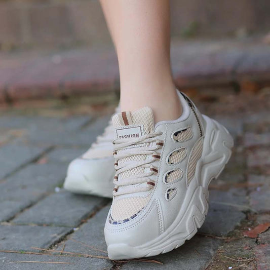 Breathable Solid-Color Sneakers