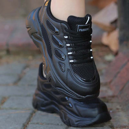 Breathable Solid-Color Sneakers