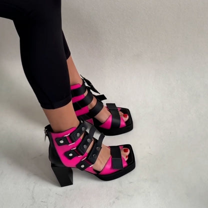 Unique Multi-Buckle Sandals