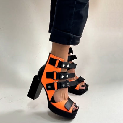 Unique Multi-Buckle Sandals