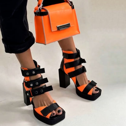 Unique Multi-Buckle Sandals