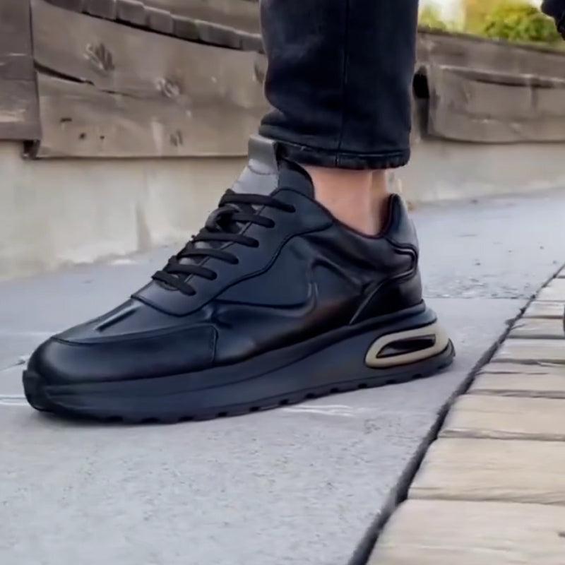 Black Soft-Sole Sneakers