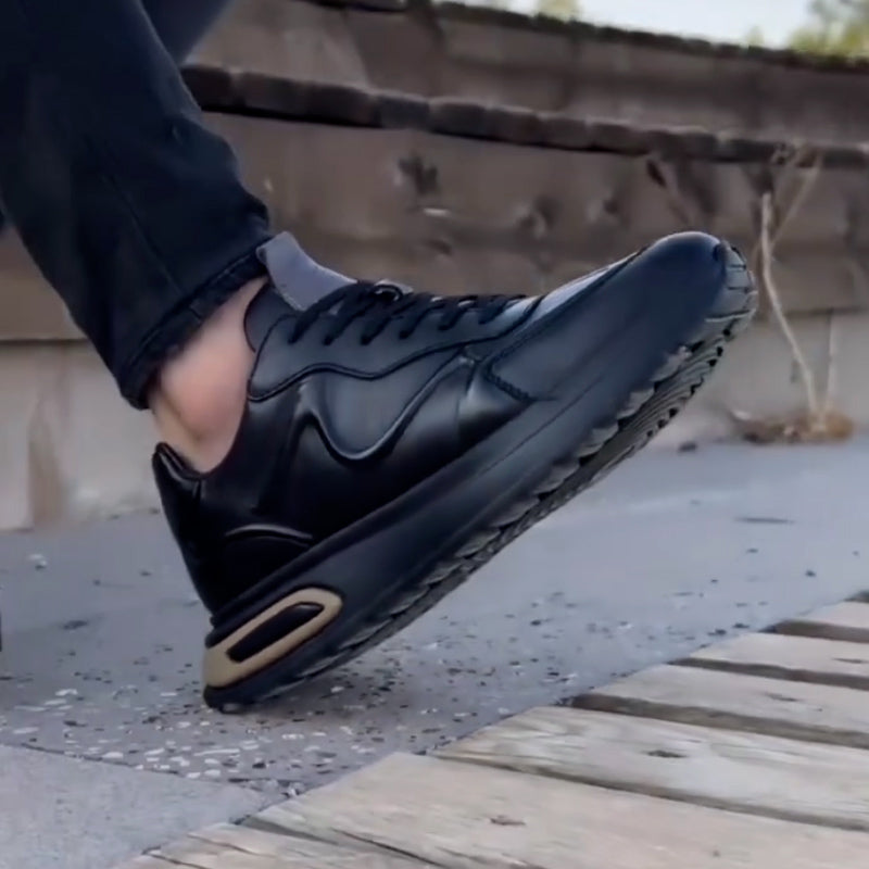 Black Soft-Sole Sneakers