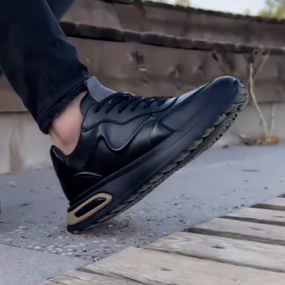 Black Soft-Sole Sneakers