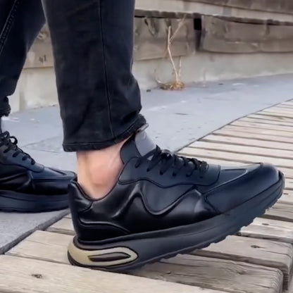 Black Soft-Sole Sneakers