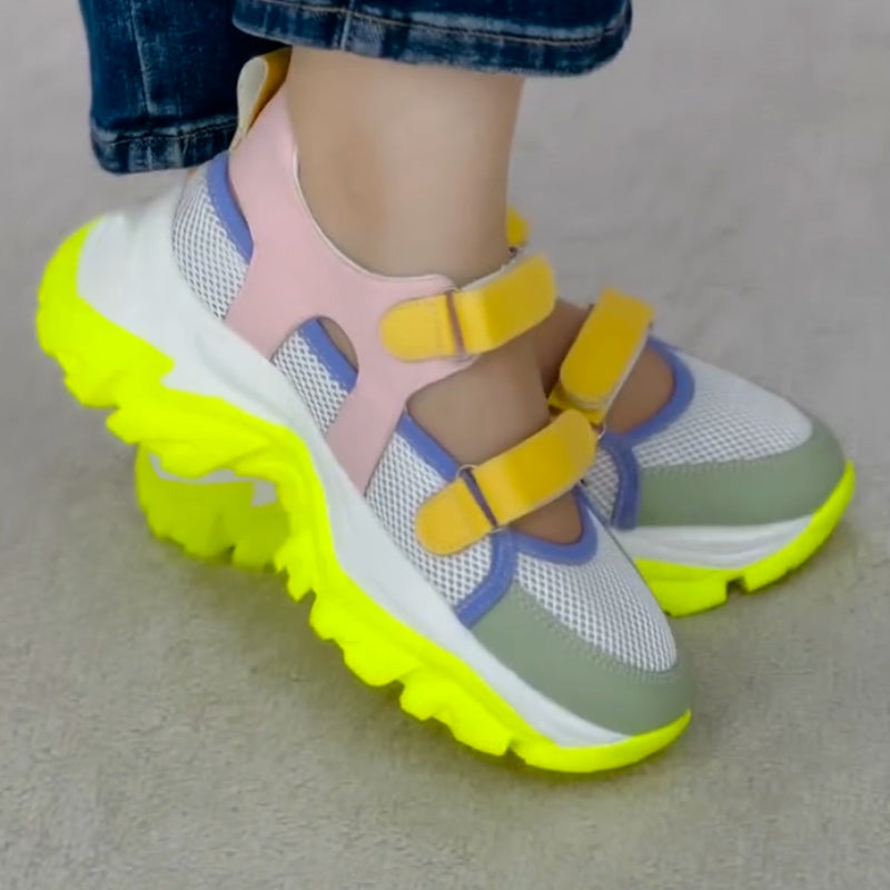 Bright Velcro Chunky Sneakers