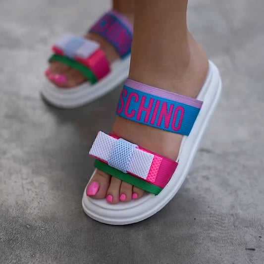 Bright Bow Casual Slippers