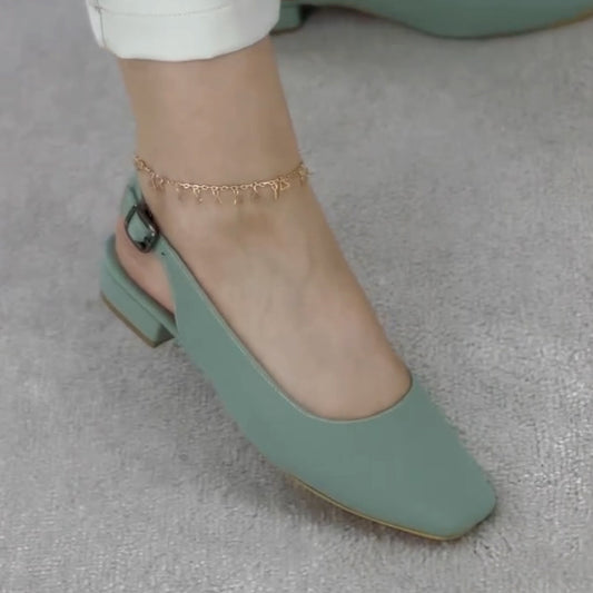 Soft Leather Buckle Shoes