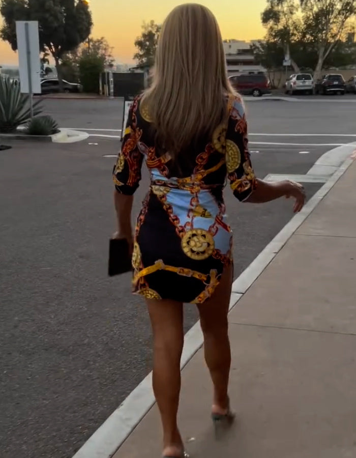 Multi-Color Mini Dress