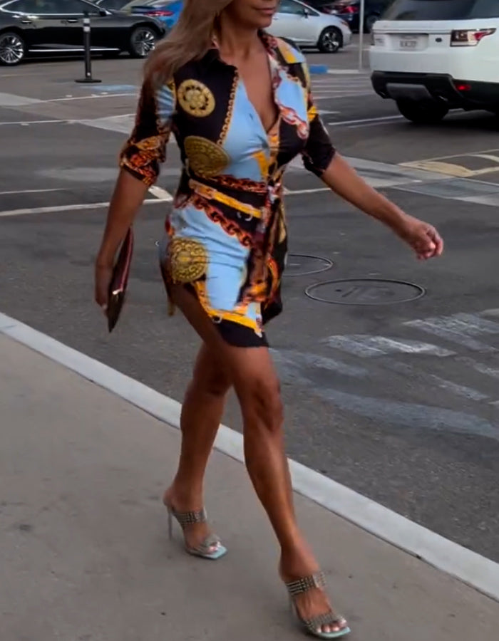 Multi-Color Mini Dress