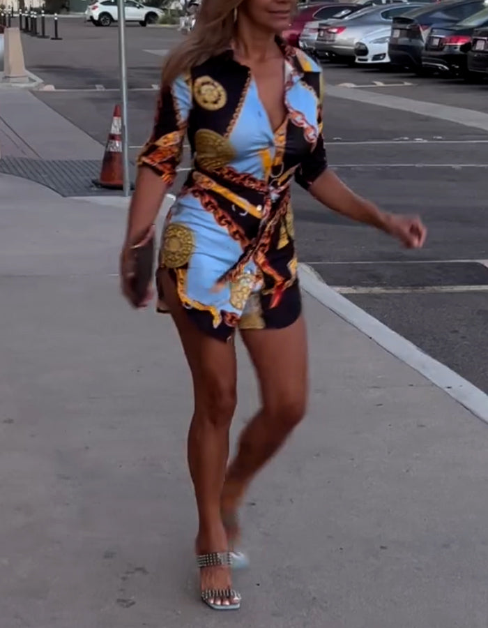 Multi-Color Mini Dress