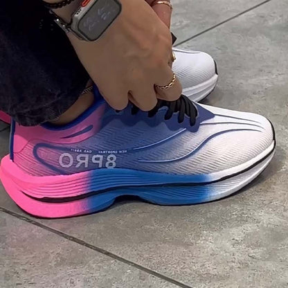 Mixed-Color Gradient Sneakers