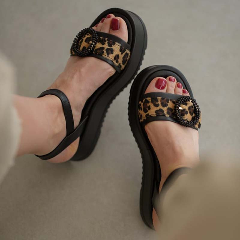 Round Buckle Sandals