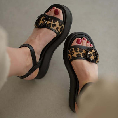 Round Buckle Sandals