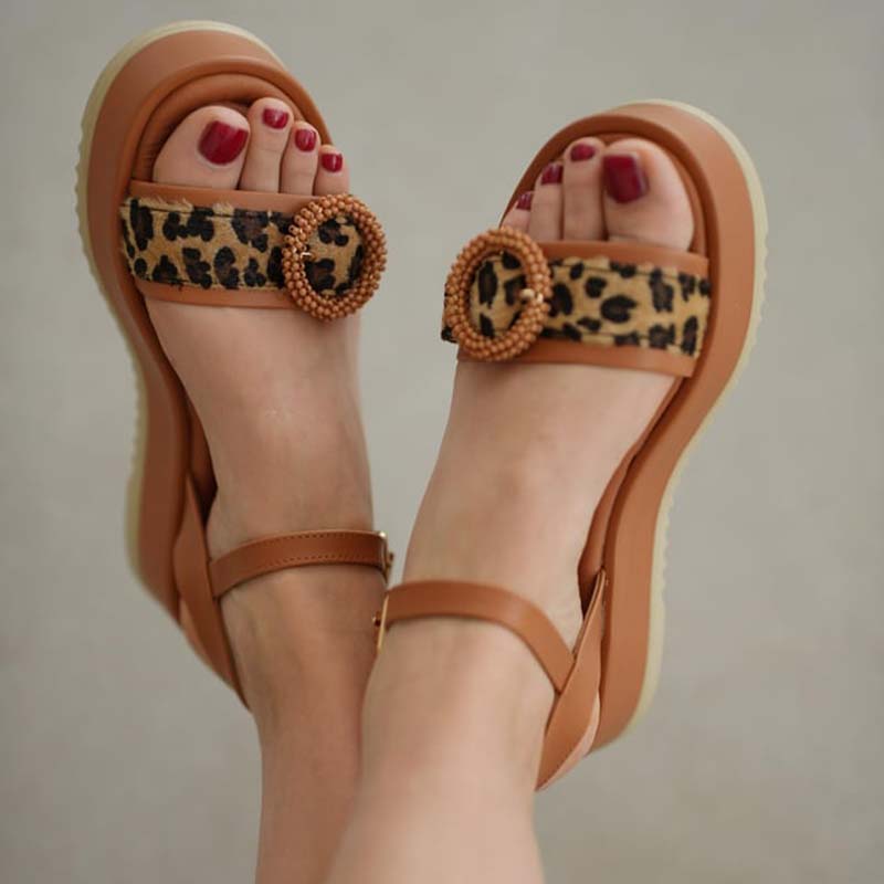 Round Buckle Sandals