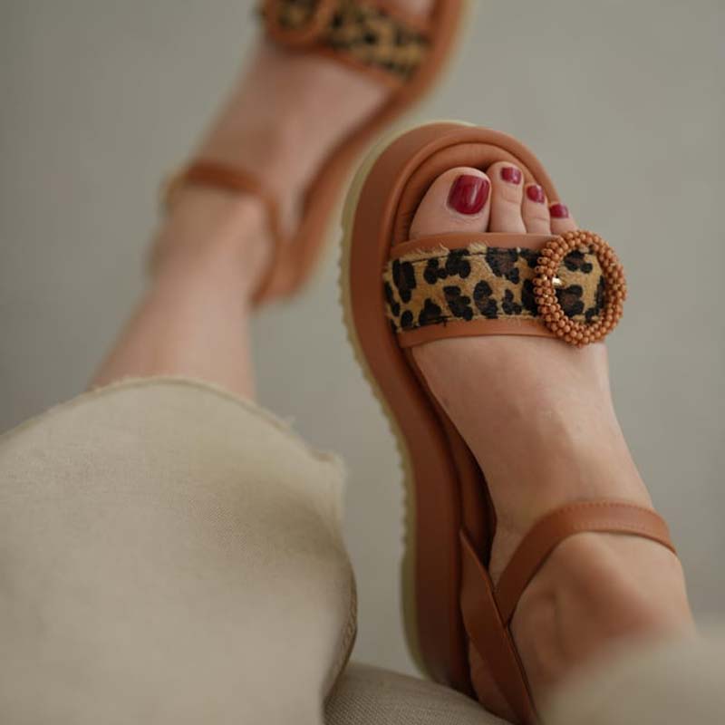 Round Buckle Sandals