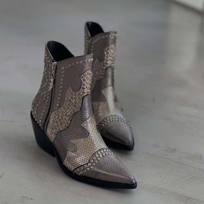 Chic Leather Casual Boots