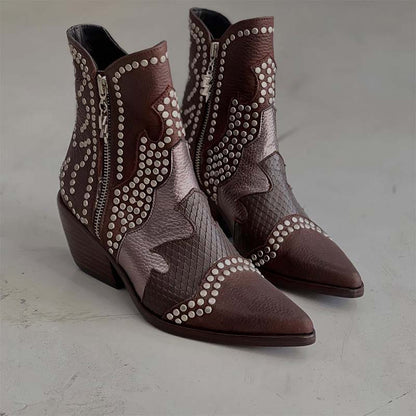 Chic Leather Casual Boots