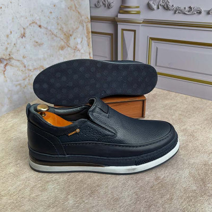 Leather Slip-On Casual Shoes