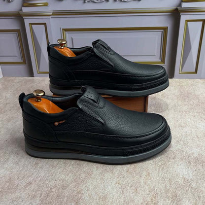 Leather Slip-On Casual Shoes