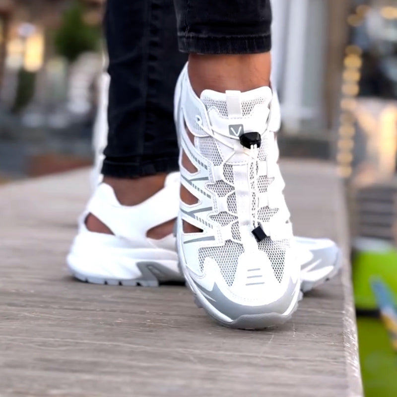 White Hollow Non-Slip Sneakers