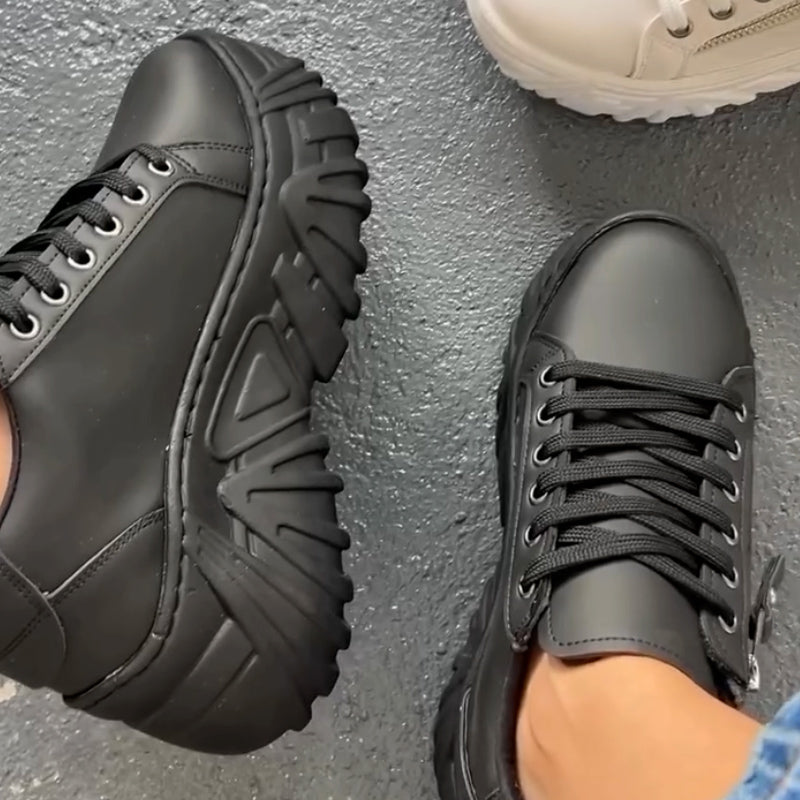 Zipper Thick-Sole Sneakers