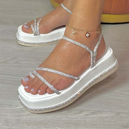 Platform Shiny Sandals