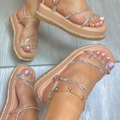 Platform Shiny Sandals