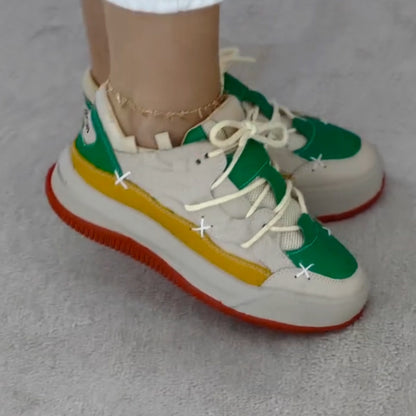 Color-Blocking Platform Casual Shoes