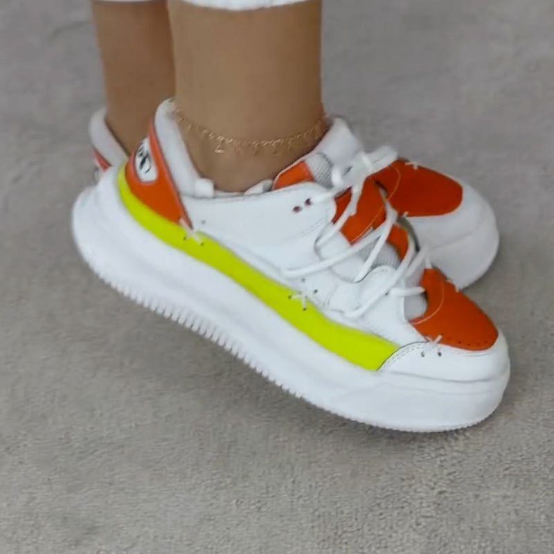 Color-Blocking Platform Casual Shoes