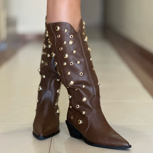 Rivet Long Boots