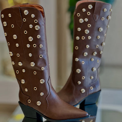 Rivet Long Boots